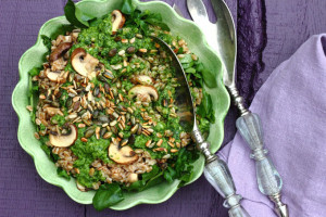 HOW TO CHANGE YOUR GENES – FARRO, WATERCRESS AND MUSHROOM SALAD