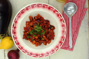 WHY THE GUT IS WHERE IT’S AT – AUBERGINE, TOMATO AND CHICK PEA STEW