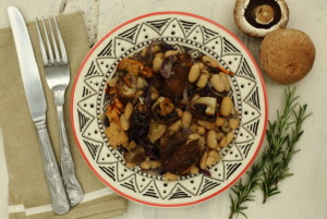 ROSEMARY FOR REMEMBRANCE: WHITE BEANS WITH MUSHROOMS