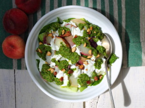 CAN A KIWI FRUIT HELP YOU SLEEP? PEACH AND MOZARELLA SALAD WITH SMOKED ALMOND PESTO